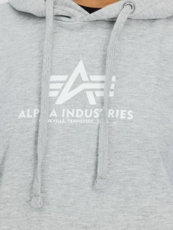 Alpha Industries Sweatshirts & Sweatjacken*Damen Kapuzensweatshirt grau bedruckt