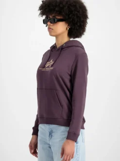 Alpha Industries Sweatshirts & Sweatjacken*Damen Kapuzensweatshirt lila bedruckt