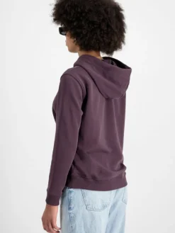 Alpha Industries Sweatshirts & Sweatjacken*Damen Kapuzensweatshirt lila bedruckt