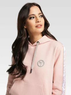 Carlo Colucci Sweatshirts & Sweatjacken*Damen Kapuzensweatshirt - Catania schwarz uni