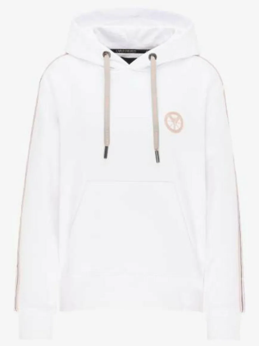 Carlo Colucci Sweatshirts & Sweatjacken*Damen Kapuzensweatshirt - Catania schwarz uni