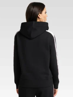 Carlo Colucci Sweatshirts & Sweatjacken*Damen Kapuzensweatshirt - Catania schwarz uni