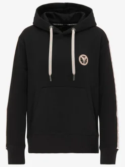 Carlo Colucci Sweatshirts & Sweatjacken*Damen Kapuzensweatshirt - Catania schwarz uni