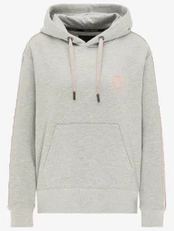 Carlo Colucci Sweatshirts & Sweatjacken*Damen Kapuzensweatshirt - Catania weiß uni