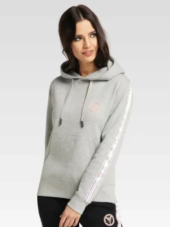 Carlo Colucci Sweatshirts & Sweatjacken*Damen Kapuzensweatshirt - Catania grau uni