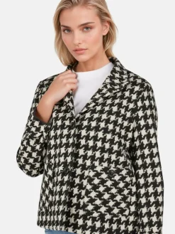 White Label Blazer*Damen Kastenjacke schwarz kariert