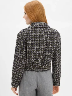 BOSS Orange Blazer*Damen Kastenjacke - Jawedi schwarz mehrfarbig kariert