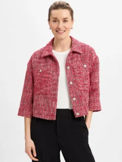 MOS MOSH Blazer*Damen Kastenjacke - MMPenn Mino pink rosa strukturiert