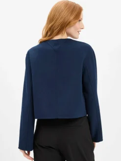 Tommy Hilfiger Blazer*Damen Kastenjacke mit Woll-Anteil marine uni