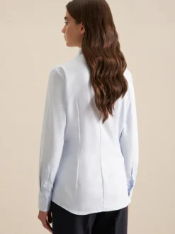 Seidensticker Blusen*Damen Kelchkragenbluse - Uni hellblau uni