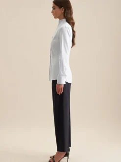 Seidensticker Blusen*Damen Kelchkragenbluse - Uni hellblau uni