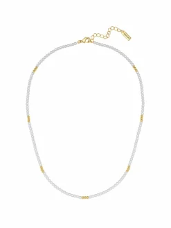 Yokoamii Schmuck*Damen Kette weiß uni