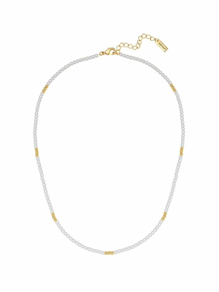 Yokoamii Schmuck*Damen Kette weiß uni