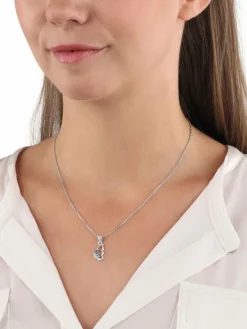 amor Schmuck*Damen Kette mit Anhänger silber uni