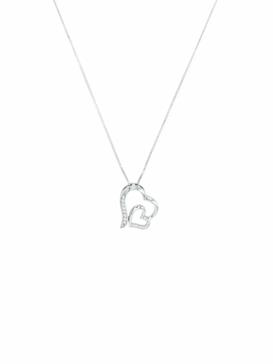 amor Schmuck*Damen Kette mit Anhänger silber uni