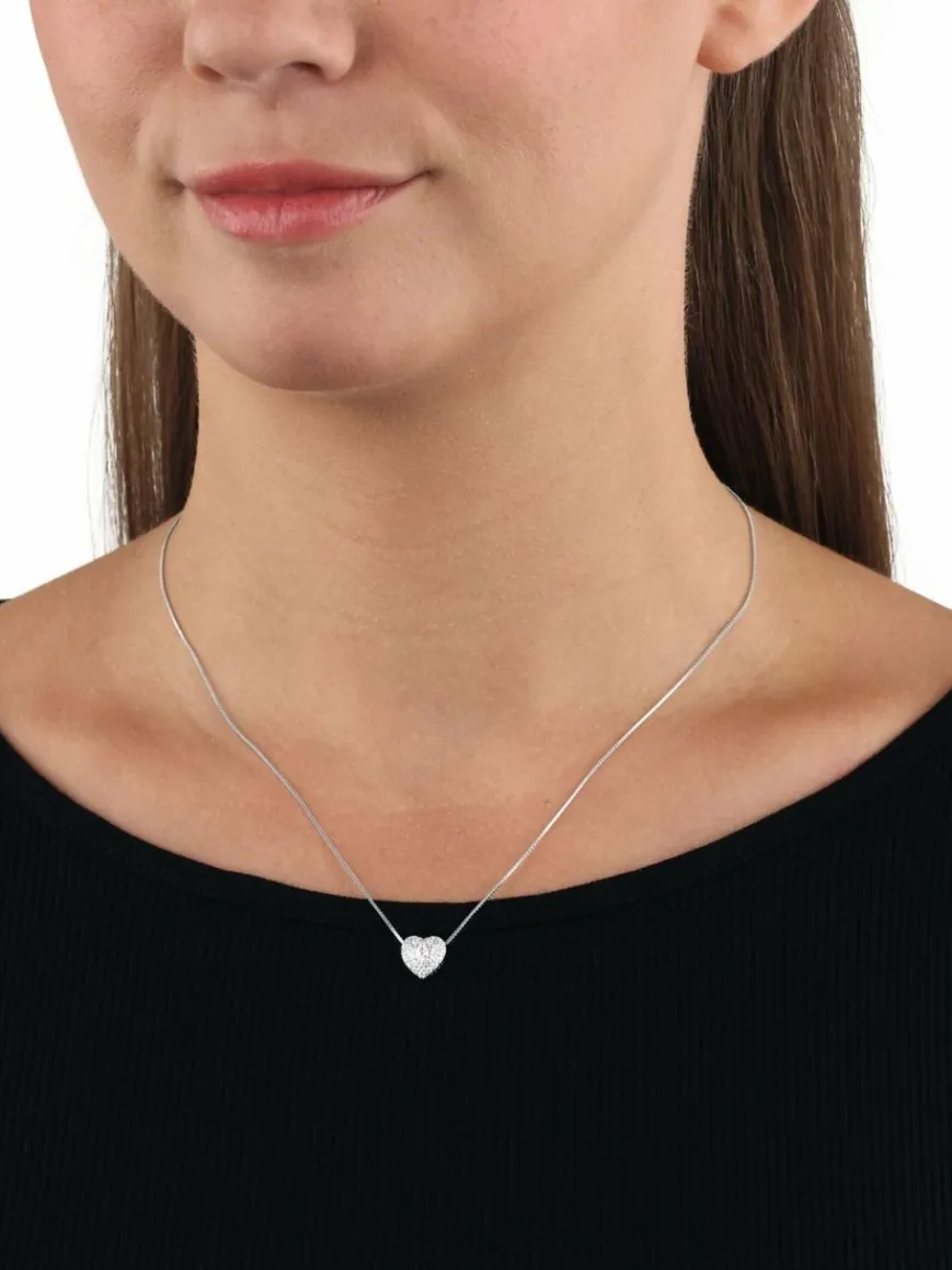amor Schmuck*Damen Kette mit Anhänger silber uni