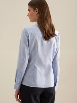 Seidensticker Blusen*Damen Klassische Bluse - Uni blau uni