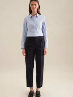 Seidensticker Blusen*Damen Klassische Bluse - Uni blau uni