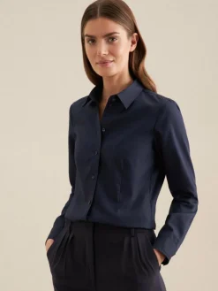 Seidensticker Blusen*Damen Klassische Bluse - Uni blau uni