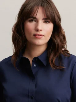 Seidensticker Blusen*Damen Klassische Bluse - Uni blau uni