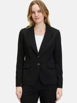 Betty & Co Blazer*Damen Klassischer Blazer schwarz uni