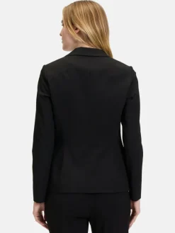 Betty & Co Blazer*Damen Klassischer Blazer schwarz uni