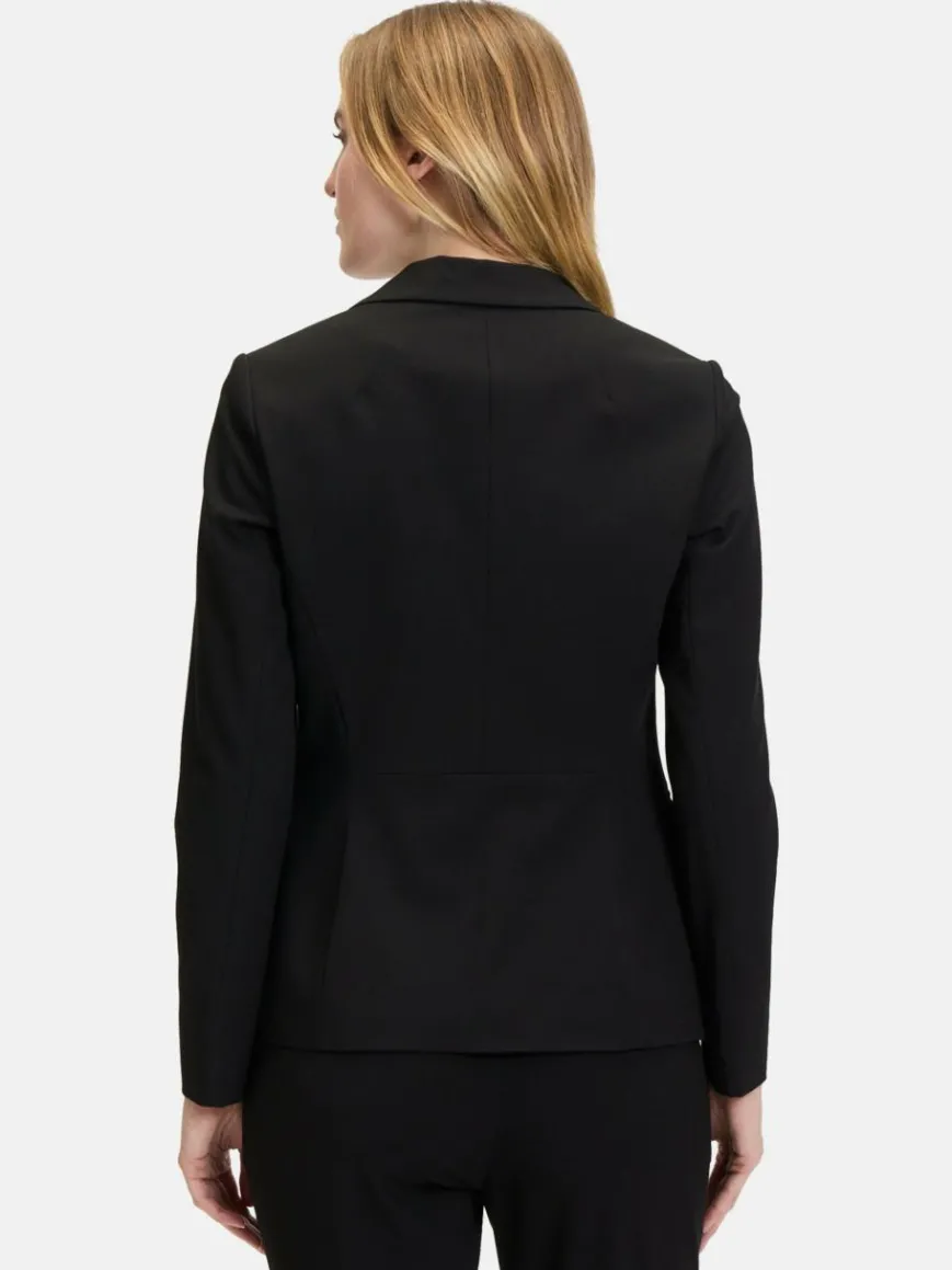 Betty & Co Blazer*Damen Klassischer Blazer schwarz uni