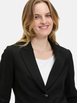 Betty & Co Blazer*Damen Klassischer Blazer schwarz uni