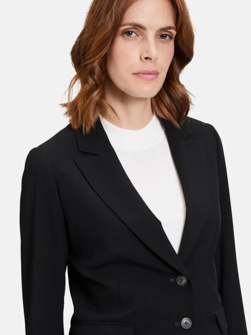 Betty & Co Blazer*Damen Klassischer Blazer schwarz uni