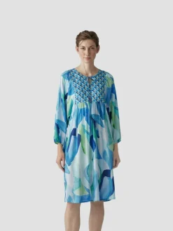 LCMT Kleider*Damen Kleid blau gemustert