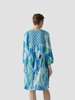 LCMT Kleider*Damen Kleid blau gemustert