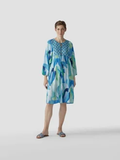 LCMT Kleider*Damen Kleid blau gemustert