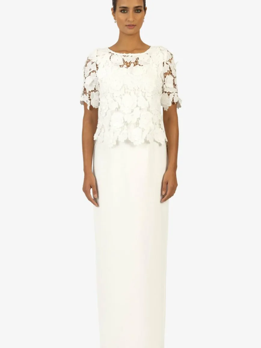 Kraimod Kleider*Damen Kleid weiß gemustert