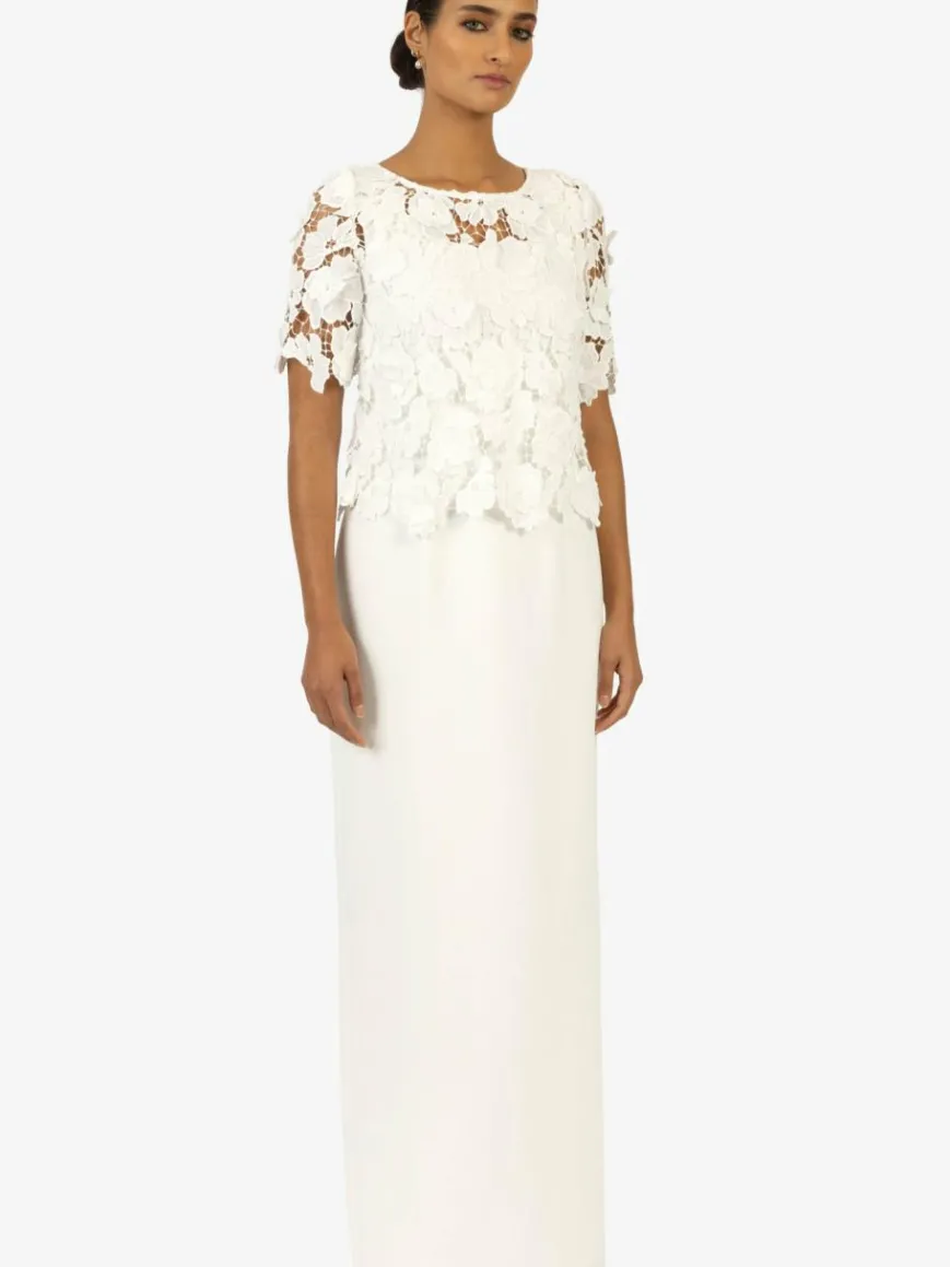 Kraimod Kleider*Damen Kleid weiß gemustert