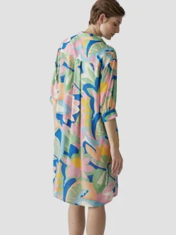 LCMT Kleider*Damen Kleid grün gemustert