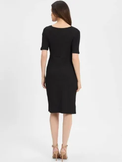 s.Oliver BLACK LABEL Kleider*Damen Kleid schwarz strukturiert