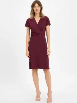 Cartoon Kleider*Damen Kleid aubergine uni
