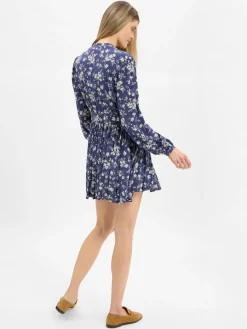 Polo Ralph Lauren Kleider*Damen Kleid marine ecru gemustert