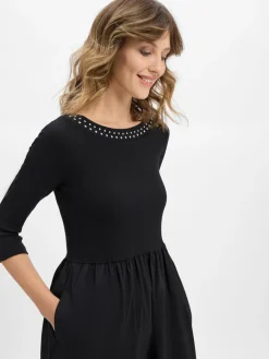 zero Kleider*Damen Kleid schwarz uni