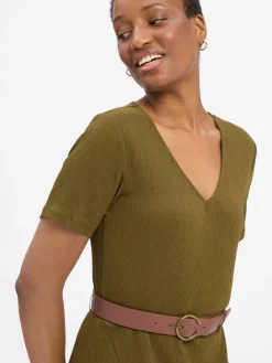 zero Kleider*Damen Kleid oliv uni