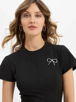 HUGO Kleider*Damen Kleid - Kejuli schwarz uni