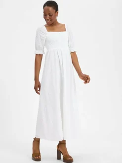 Noisy May Kleider*Damen Kleid - NMSommer weiß uni