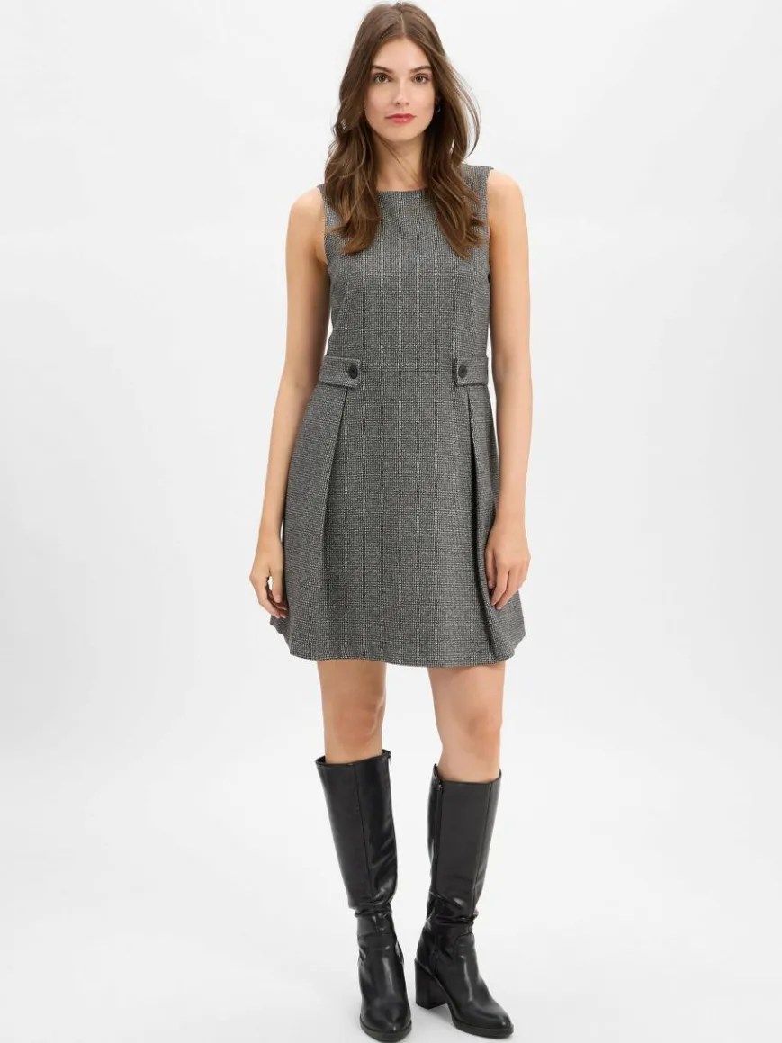 Weekend Max Mara Kleider*Damen Kleid - Riad schwarz hellgrau kariert