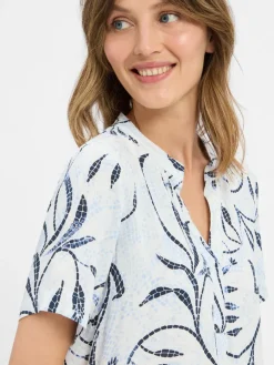 soyaconcept® Kleider*Damen Kleid - SC-Sabira 3 hellblau marine gemustert