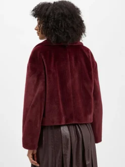 Marc Cain Collections Jacken & Westen*Damen Kunstfelljacke bordeaux uni