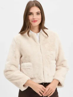 Marie Lund Jacken & Westen*Damen Kunstfelljacke sand uni