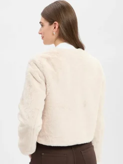 Marie Lund Jacken & Westen*Damen Kunstfelljacke sand uni