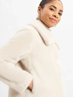 Marie Lund Jacken & Westen*Damen Kunstfelljacke - Paola beige uni