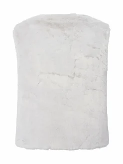 Marie Lund Jacken & Westen*Damen Kunstfellweste - Tilda hellgrau uni