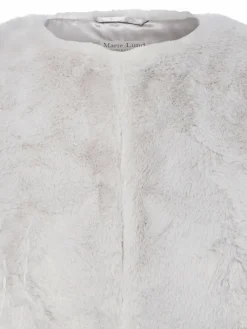 Marie Lund Jacken & Westen*Damen Kunstfellweste - Tilda hellgrau uni